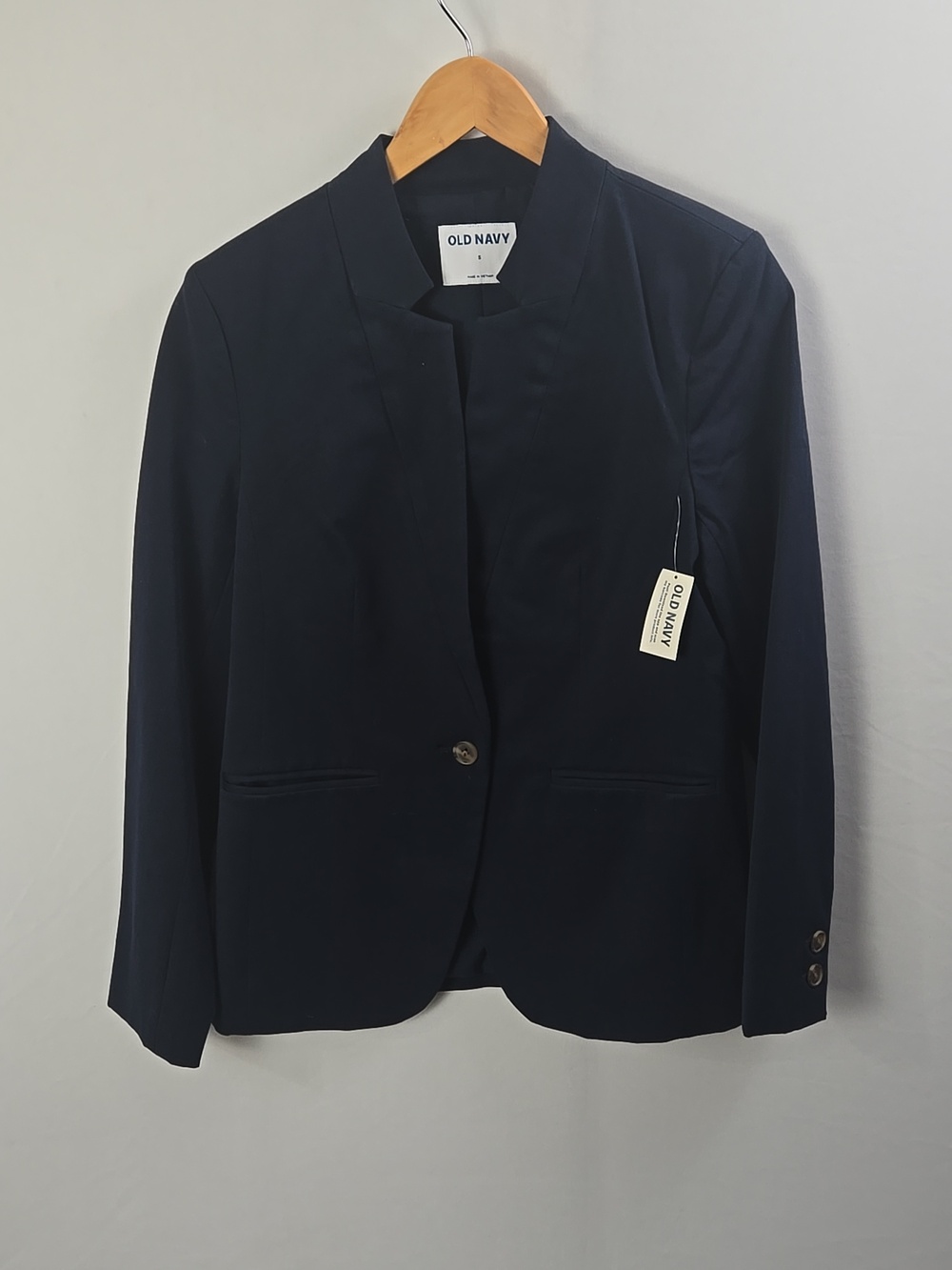 Old Navy Blue Blazer Jacket Women's Sz 8 Preppy Academia Business Casual